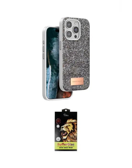 ieg™ iPhone 14 Pro Max Kılıf Vadi Klasik Serisi - Siyah Buffer Cam Ekran Koruyucu