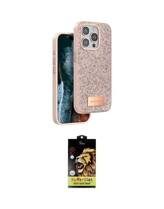 ieg™ iPhone 14 Pro Max Kılıf Vadi Klasik Serisi - Siyah Buffer Cam Ekran Koruyucu