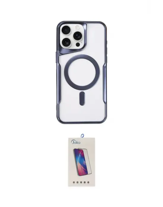 ieg™ iPhone 14 Pro Max Kılıf Yadigar Klasik Özel Seri - Siyah Joko 5D Cam