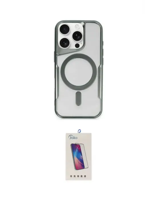 ieg™ iPhone 14 Pro Max Kılıf Yadigar Klasik Özel Seri - Siyah Joko 5D Cam