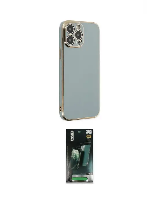 ieg™ iPhone 14 Pro Max Kılıf Yankı Serisi - Şeffaf 360 Full Body Arka Koruyucu
