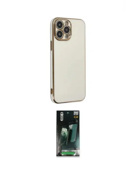 ieg™ iPhone 14 Pro Max Kılıf Yankı Serisi - Şeffaf 360 Full Body Arka Koruyucu