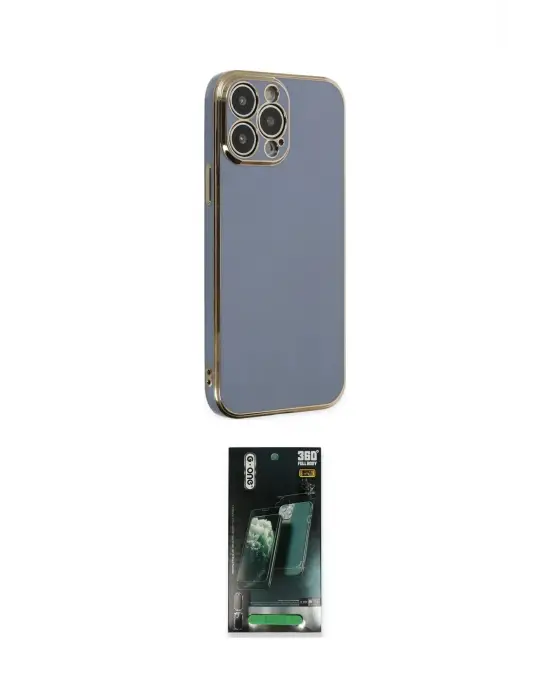 ieg™ iPhone 14 Pro Max Kılıf Yankı Serisi - Şeffaf 360 Full Body Arka Koruyucu