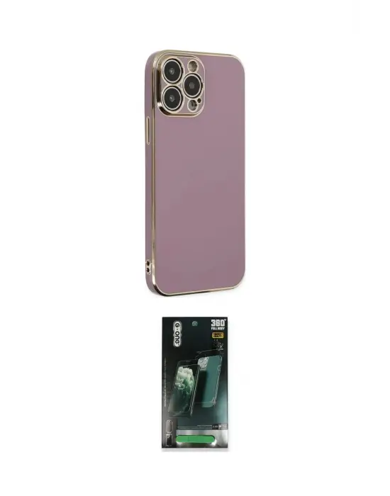 ieg™ iPhone 14 Pro Max Kılıf Yankı Serisi - Şeffaf 360 Full Body Arka Koruyucu