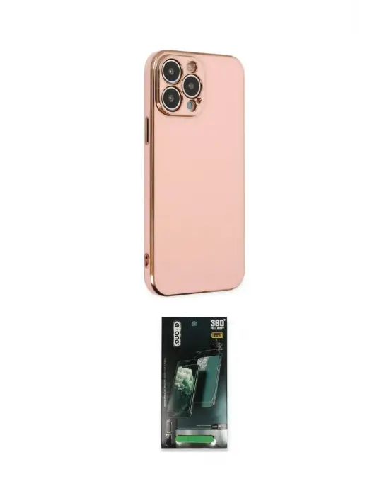 ieg™ iPhone 14 Pro Max Kılıf Yankı Serisi - Şeffaf 360 Full Body Arka Koruyucu
