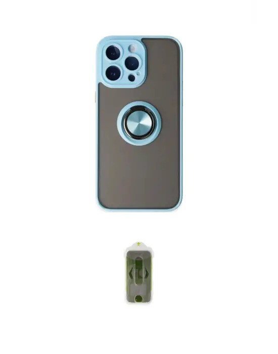 ieg™ iPhone 14 Pro Max Kılıf Yörünge Çizgi - Siyah Joko Magic 5D Hayalet Cam