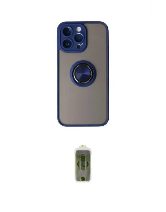 ieg™ iPhone 14 Pro Max Kılıf Yörünge Çizgi - Siyah Joko Magic 5D Hayalet Cam