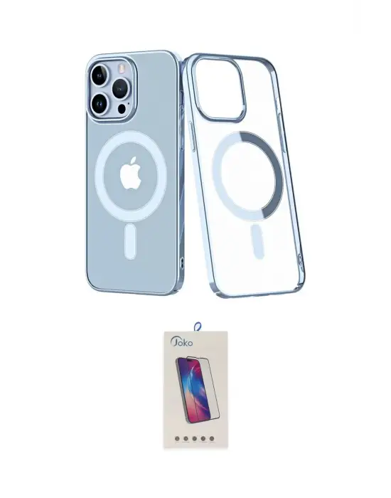 ieg™ iPhone 14 Pro Max Kılıf Yörünge Minimal - Siyah Joko 5D Cam
