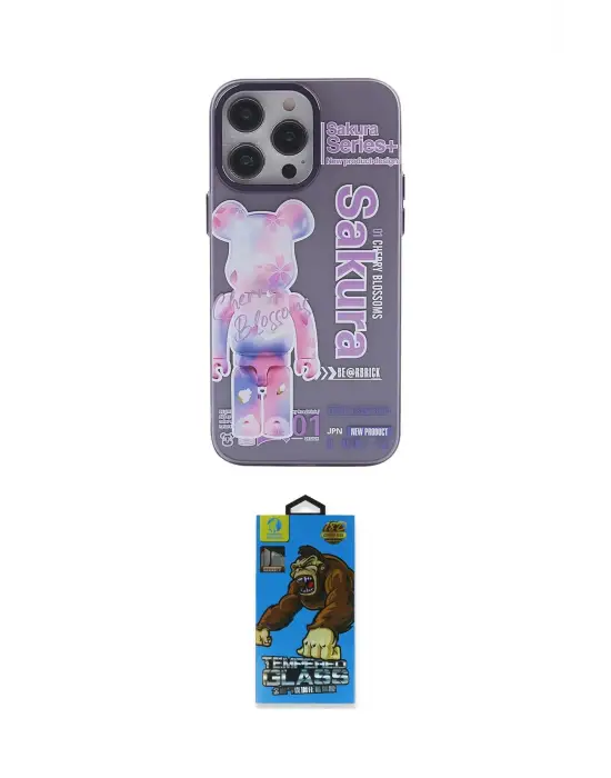 ieg™ iPhone 14 Pro Max Kılıf Zirve Form Özel Seri - Siyah 18D Cam Ekran Koruyucu