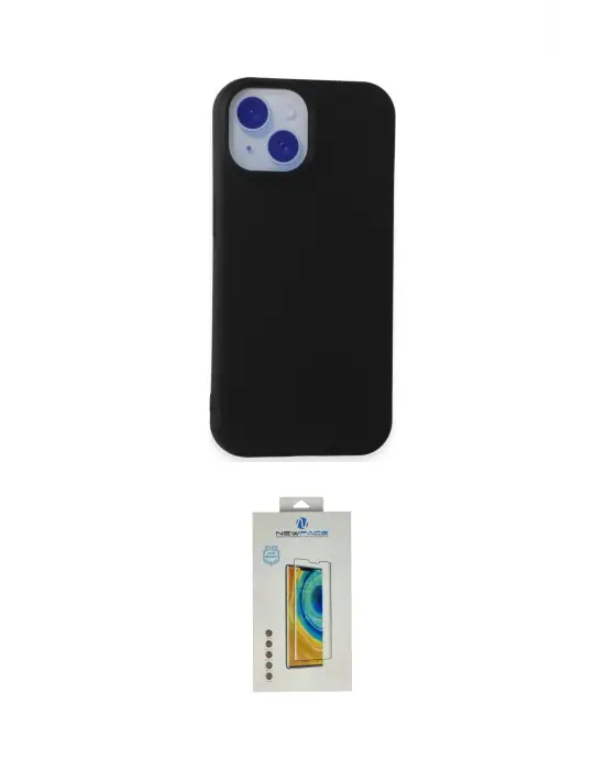 ieg™ iPhone 15 Kılıf Ahenk Serisi - Siyah Polymer Nano Ekran Koruyucu