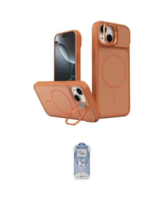 ieg™ iPhone 15 Kılıf İz Modern Prime - Siyah Joko Magic 5D Cam