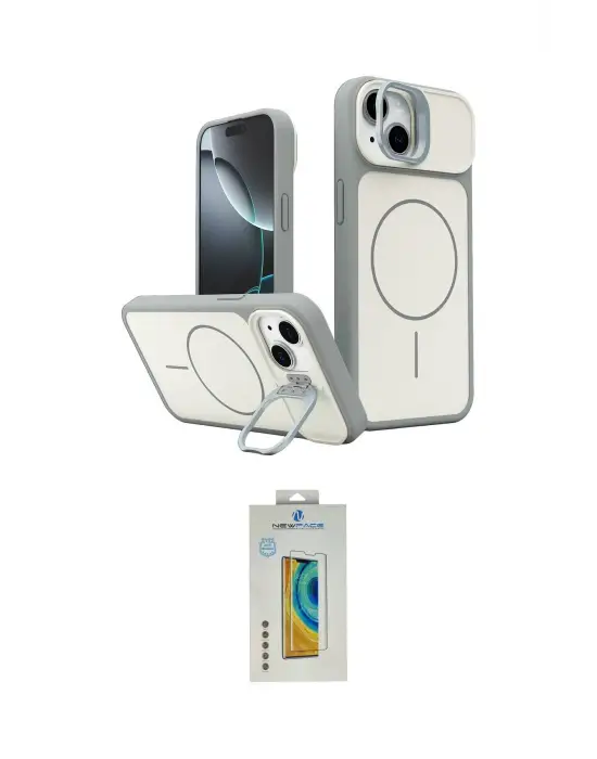 ieg™ iPhone 15 Kılıf İz Modern Prime - Siyah Polymer Nano Ekran Koruyucu