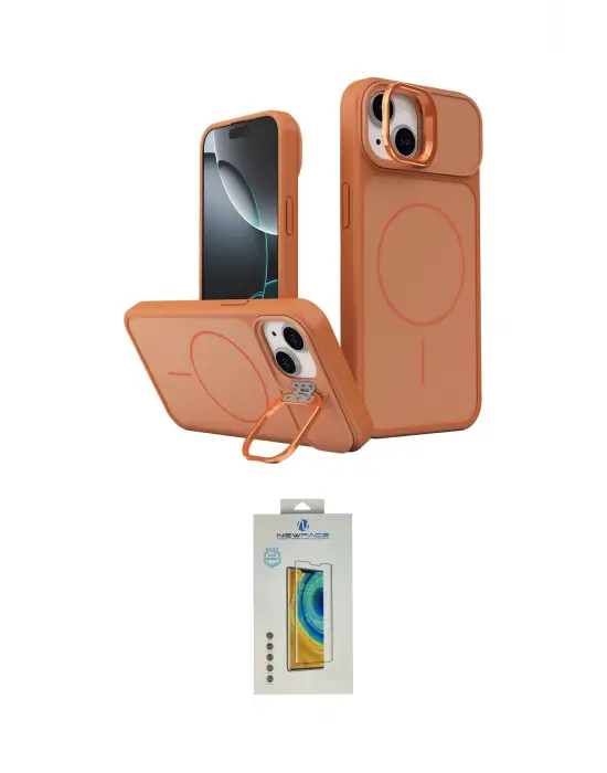 ieg™ iPhone 15 Kılıf İz Modern Prime - Siyah Polymer Nano Ekran Koruyucu