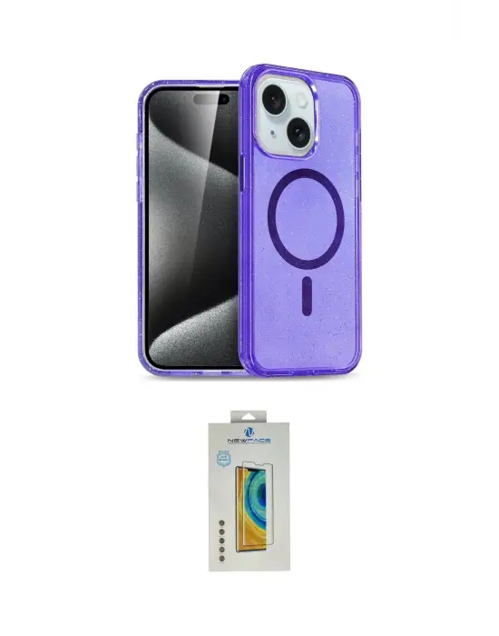 ieg™ iPhone 15 Kılıf Nova Asil Prime - Siyah Polymer Nano Ekran Koruyucu
