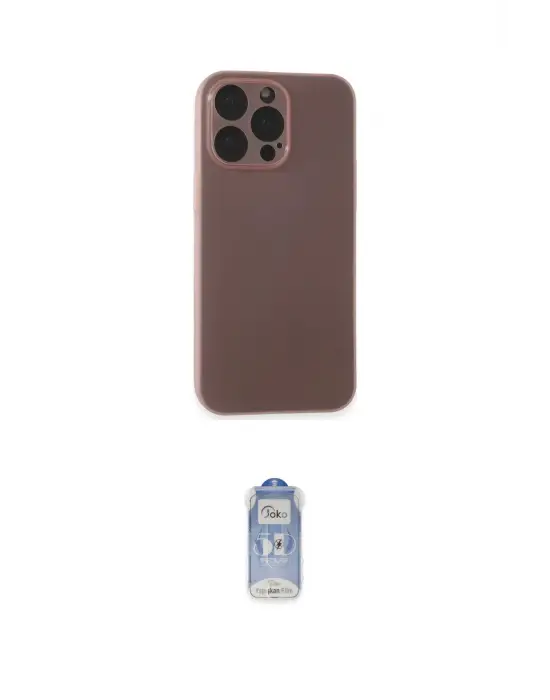 ieg™ iPhone 15 Pro Kılıf Atlas Minimal Prime - Siyah Joko Magic 5D Cam