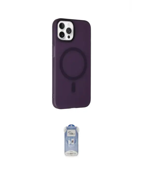 ieg™ iPhone 15 Pro Kılıf Çekirdek Modern Prime - Siyah Joko Magic 5D Cam