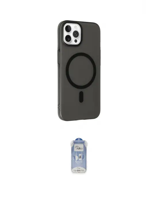 ieg™ iPhone 15 Pro Kılıf Çekirdek Modern Prime - Siyah Joko Magic 5D Cam