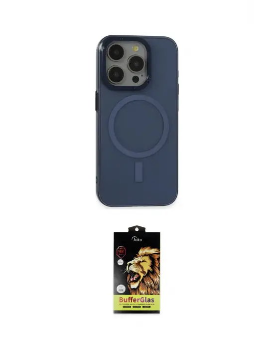 ieg™ iPhone 15 Pro Kılıf Eksen Işık Prime - Siyah Buffer Cam Ekran Koruyucu