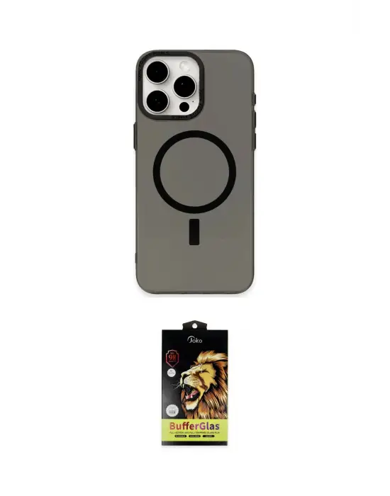 ieg™ iPhone 15 Pro Kılıf Eksen Işık Prime - Siyah Buffer Cam Ekran Koruyucu