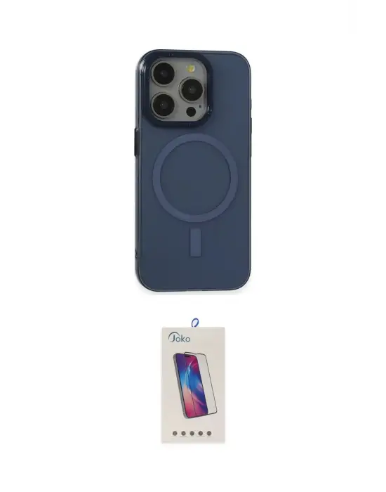 ieg™ iPhone 15 Pro Kılıf Eksen Işık Prime - Siyah Joko 5D Cam