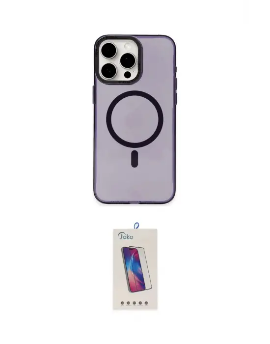 ieg™ iPhone 15 Pro Kılıf Eksen Işık Prime - Siyah Joko 5D Cam