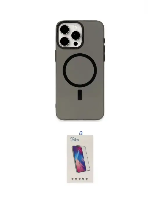 ieg™ iPhone 15 Pro Kılıf Eksen Işık Prime - Siyah Joko 5D Cam