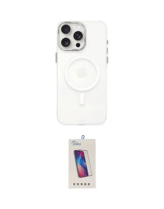 ieg™ iPhone 15 Pro Kılıf Eksen Işık Prime - Siyah Joko 5D Cam