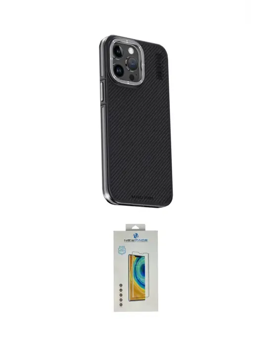 ieg™ iPhone 15 Pro Kılıf Kıvılcım Modern Özel Seri - Siyah Polymer Nano Ekran Koruyucu