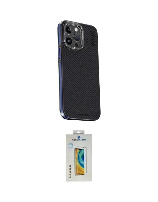 ieg™ iPhone 15 Pro Kılıf Kıvılcım Modern Özel Seri - Siyah Polymer Nano Ekran Koruyucu