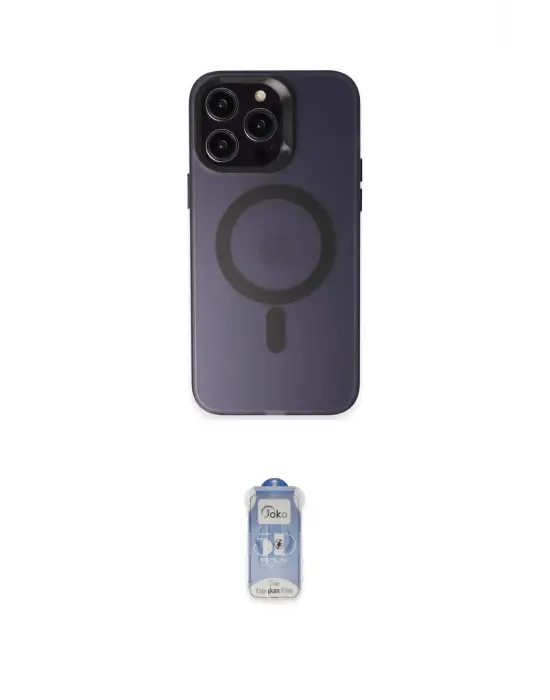 ieg™ iPhone 15 Pro Kılıf Kozmos Çizgi Prime - Siyah Joko Magic 5D Cam