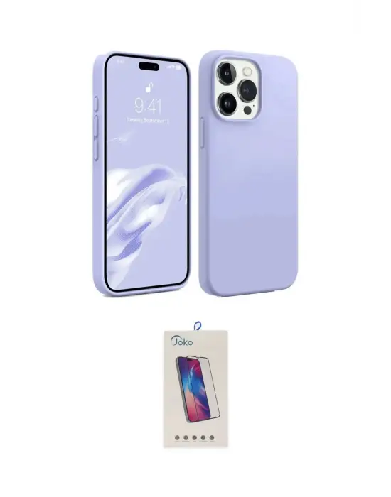 ieg™ iPhone 15 Pro Kılıf Kozmos Yansıma Özel Seri - Siyah Joko 5D Cam