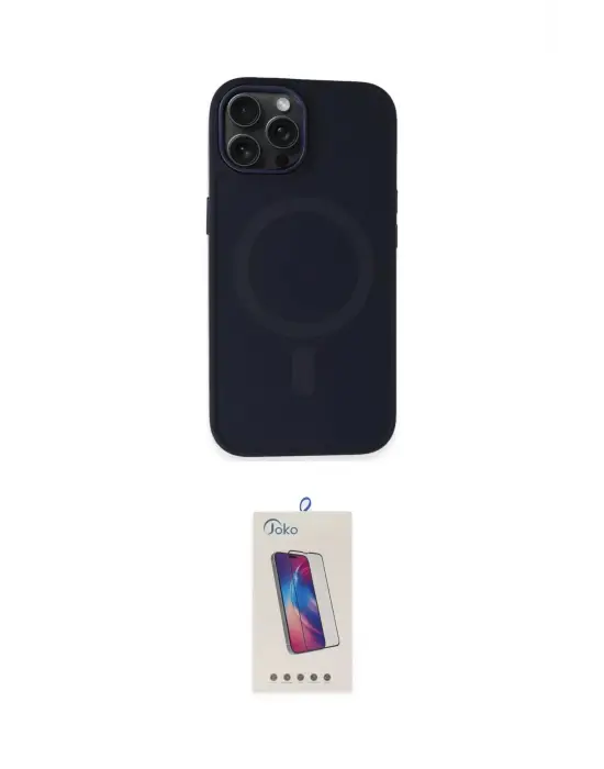 ieg™ iPhone 15 Pro Kılıf Kutup Serisi - Siyah Joko 5D Cam