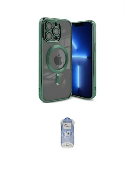 ieg™ iPhone 15 Pro Kılıf Nova Işık Özel Seri - Siyah Joko Magic 5D Cam