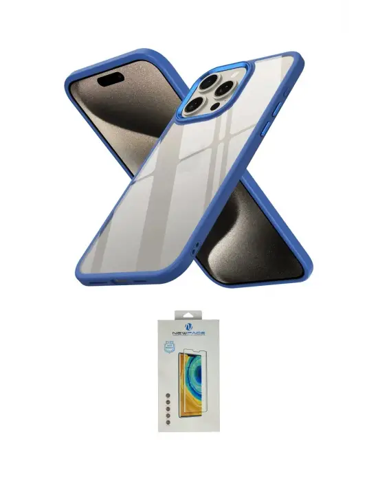 ieg™ iPhone 15 Pro Kılıf Nova Işık Serisi - Siyah Polymer Nano Ekran Koruyucu
