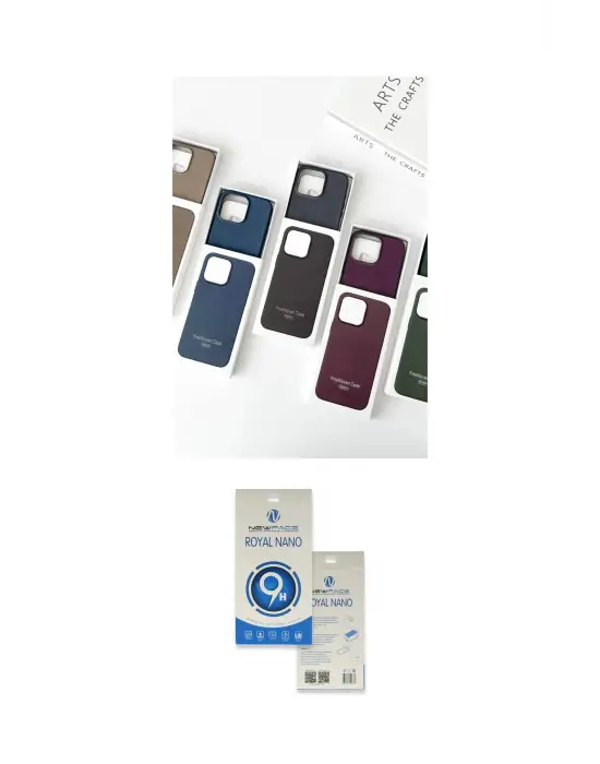 ieg™ iPhone 15 Pro Kılıf Pusula Modern - Şeffaf Royal Nano Ekran Koruyucu