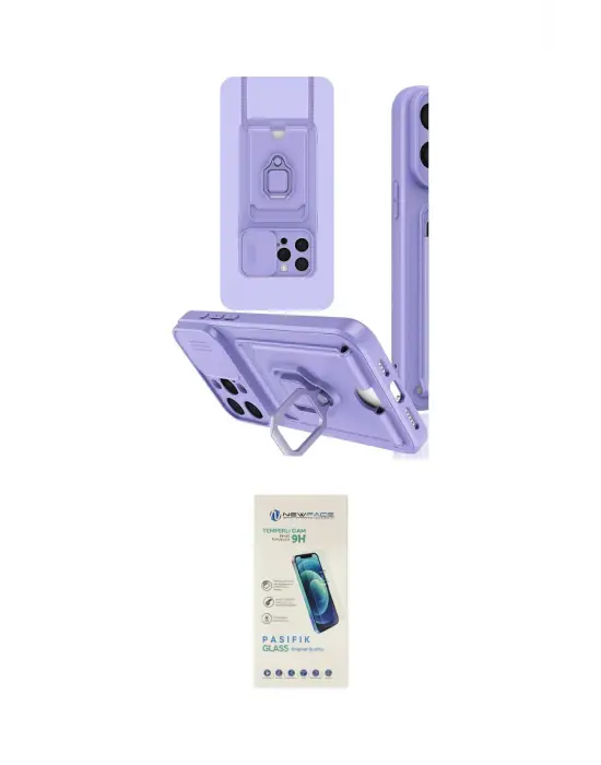 ieg™ iPhone 15 Pro Kılıf Vadi Form Prime - Şeffaf Pasifik Cam Ekran Koruyucu