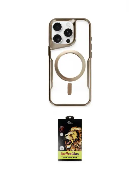 ieg™ iPhone 15 Pro Kılıf Yadigar Klasik Özel Seri - Siyah Buffer Cam Ekran Koruyucu
