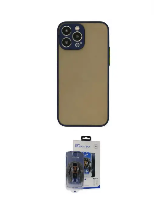 ieg™ iPhone 15 Pro Max Kılıf Ahenk Çizgi Serisi - Siyah Vanessa Magic Cam