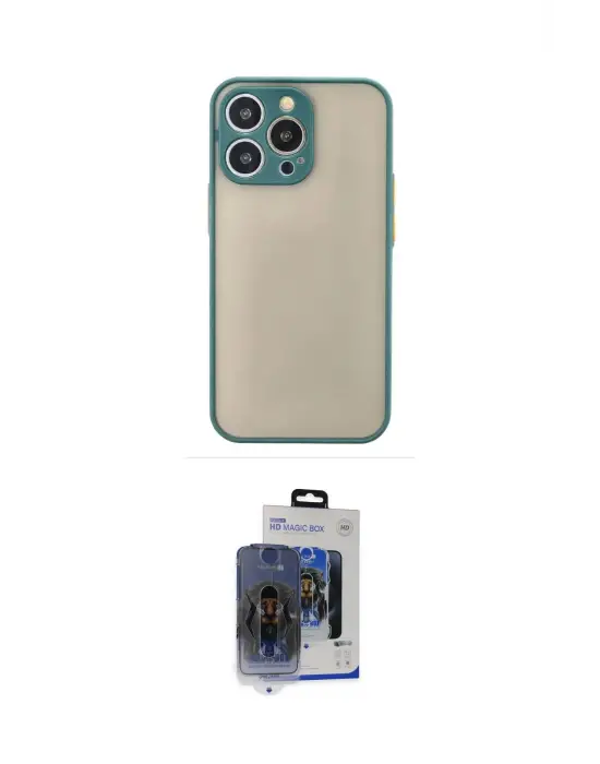 ieg™ iPhone 15 Pro Max Kılıf Ahenk Çizgi Serisi - Siyah Vanessa Magic Cam