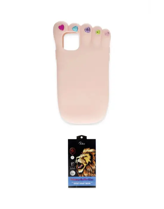 ieg™ iPhone 15 Pro Max Kılıf Akış Yansıma - Siyah Buffer Hayalet Cam Ekran Koruyucu