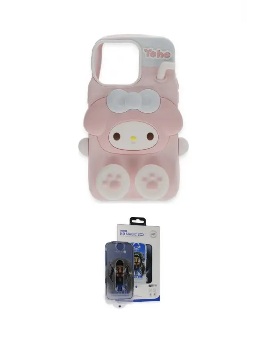 ieg™ iPhone 15 Pro Max Kılıf Akış Yansıma - Siyah Vanessa Magic Cam