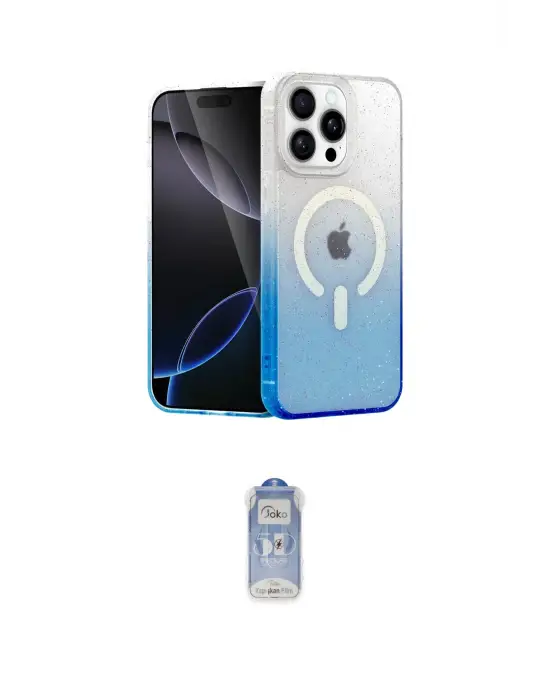 ieg™ iPhone 15 Pro Max Kılıf Eksen Minimal Özel Seri - Siyah Joko Magic 5D Cam