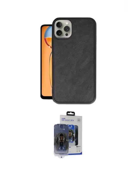 ieg™ iPhone 15 Pro Max Kılıf Kıvılcım Işık Serisi - Siyah Vanessa Magic Cam