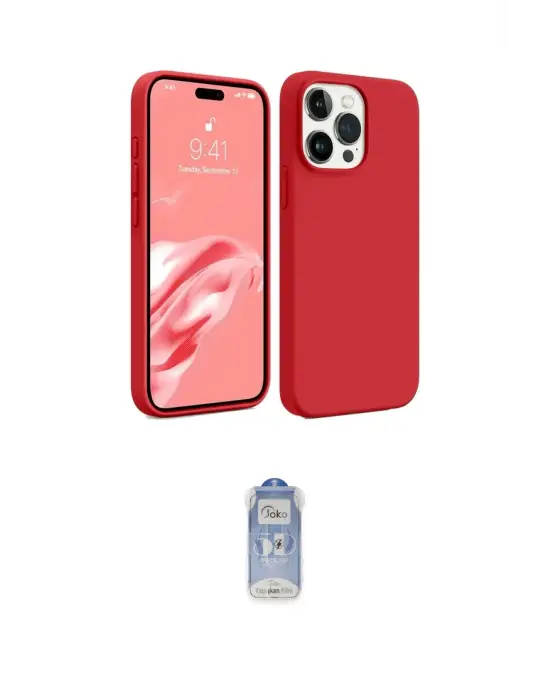 ieg™ iPhone 15 Pro Max Kılıf Kozmos Yansıma Özel Seri - Siyah Joko Magic 5D Cam