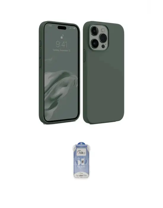ieg™ iPhone 15 Pro Max Kılıf Kozmos Yansıma Özel Seri - Siyah Joko Magic 5D Cam