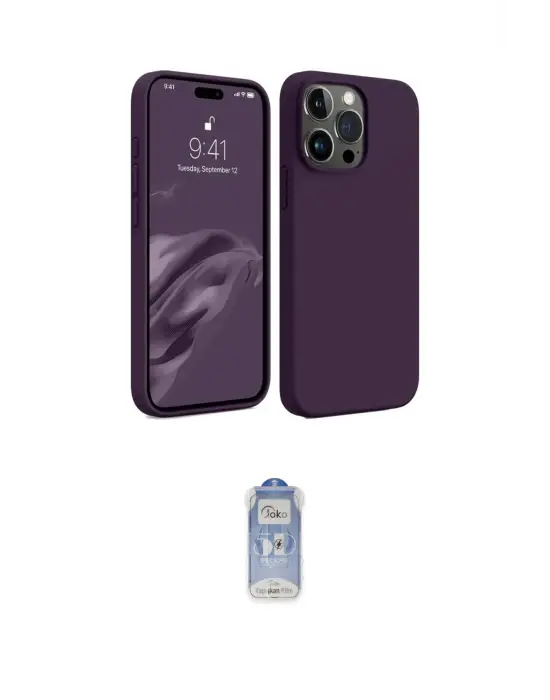 ieg™ iPhone 15 Pro Max Kılıf Kozmos Yansıma Özel Seri - Siyah Joko Magic 5D Cam