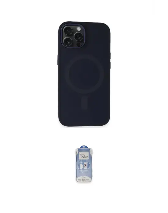 ieg™ iPhone 15 Pro Max Kılıf Kutup Serisi - Siyah Joko Magic 5D Cam