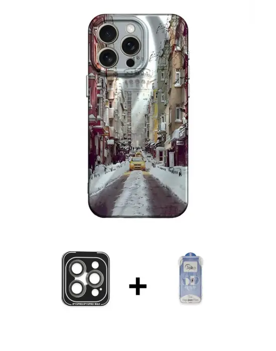 ieg™ iPhone 15 Pro Max Kılıf Nova Doku Prime - Siyah Joko Magic 5D Cam + PVD Metal Kamera Lens - GI