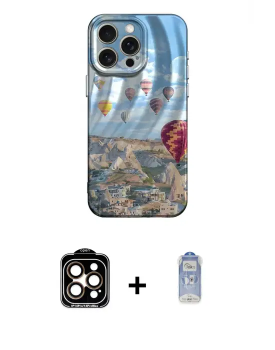 ieg™ iPhone 15 Pro Max Kılıf Nova Doku Prime - Siyah Joko Magic 5D Cam + PVD Metal Kamera Lens - TU