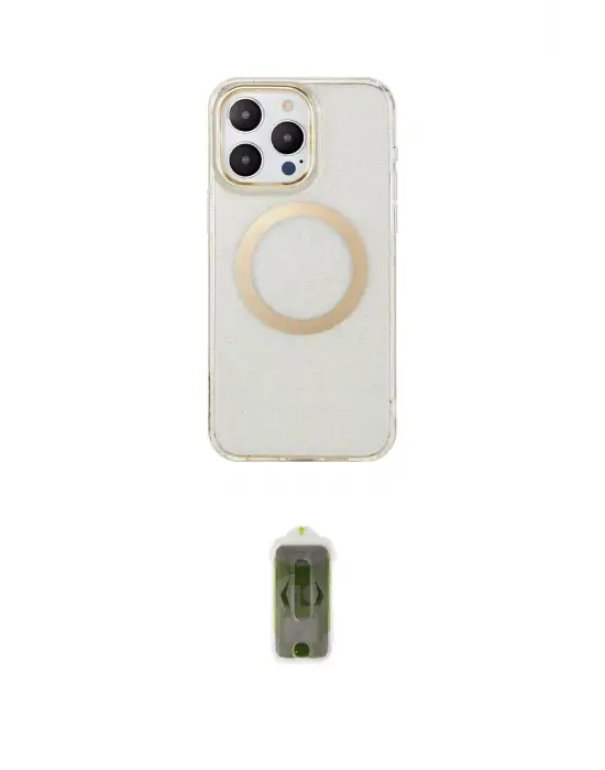 ieg™ iPhone 15 Pro Max Kılıf Pusula Form - Siyah Joko Magic 5D Hayalet Cam